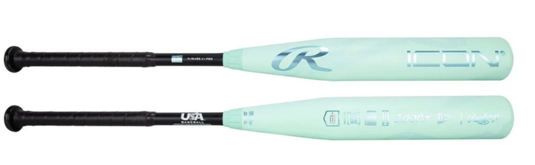 New 2026 Rawlings ICON (-10) & (-8) 2 5/8" USA Baseball Bat: RUS6I10 - Image 4